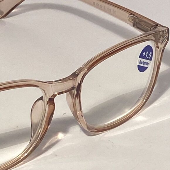 1510 Colette 1.5 Taupe Reading Glasses Soft Butterfly Readers NWT - Picture 7 of 9